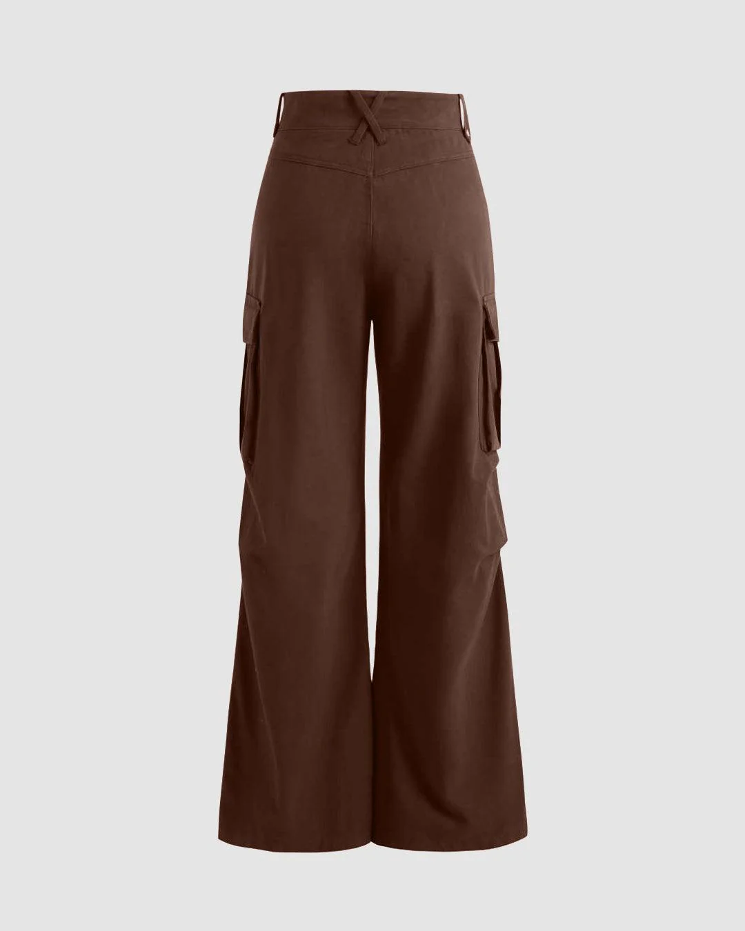Combo : Y2K Baggy Fit Women Cargo In Brown & Solid Color Women Y2K Cargos In Off White - Image 5